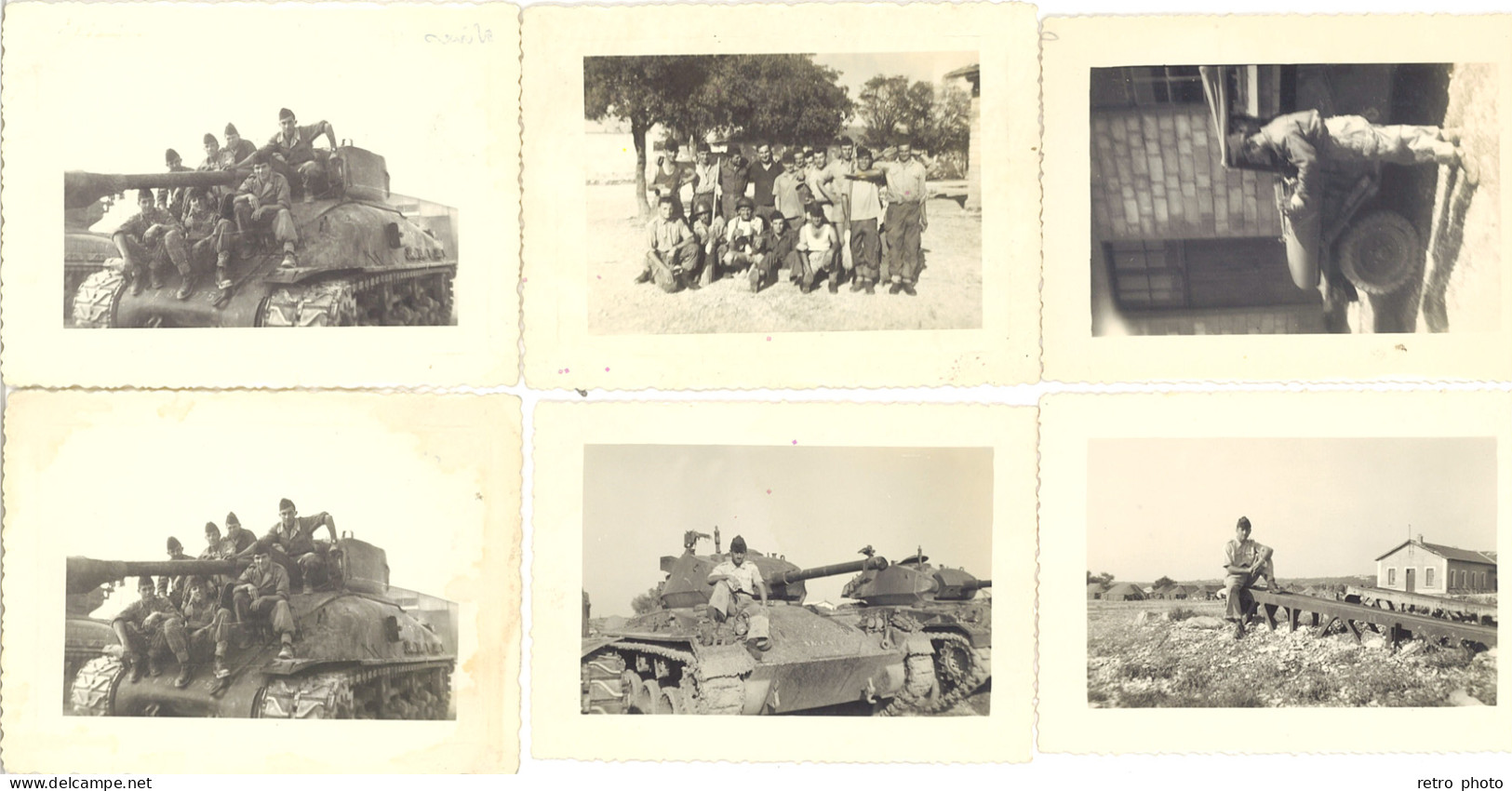 TB/B/LD 15 Photos Camp Des Garrigues Nîmes 1955, Tanks, Soldats … - Guerre, Militaire