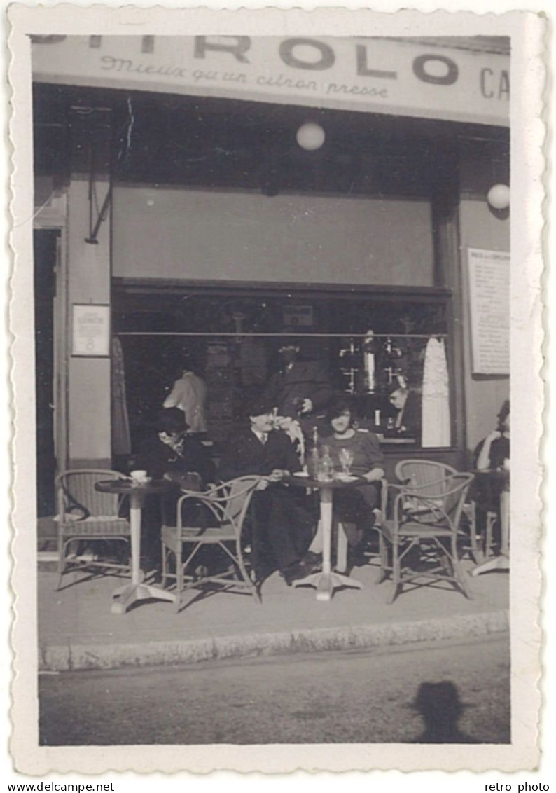 TB Photo Menton 1938, Terrasse D’un Café - Lieux