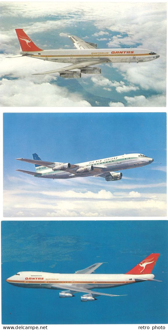 TB 3 CPsm Aviation – Qantas Airways, Boeing, Air New Zealand - 1946-....: Era Moderna