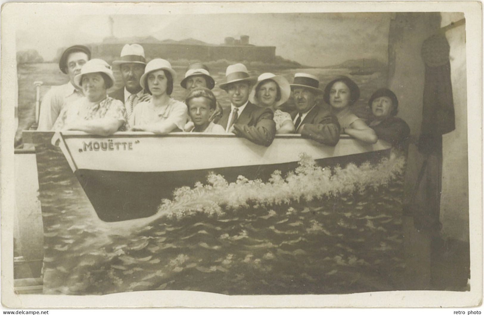 B Carte-photo Fête Saint-Jean Avignon, Fête Foraine Bateau « mouette » - Avignon