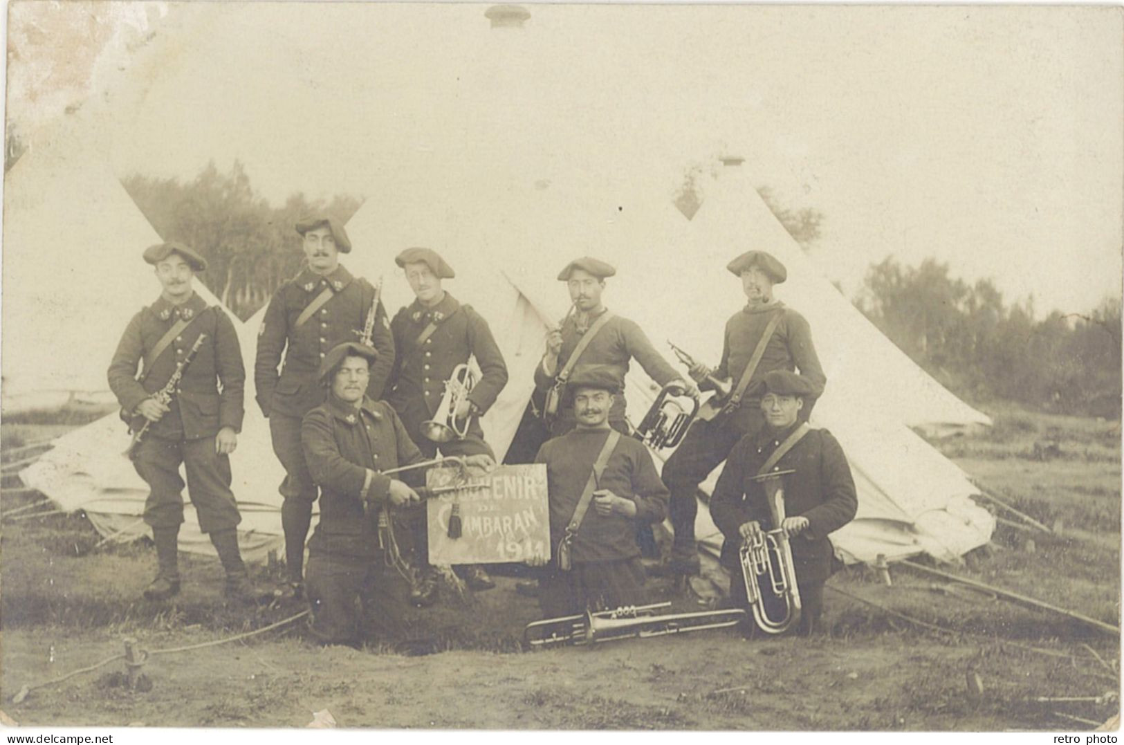 LD Militaire – Carte-photo « Souvenir De Chambaran 1911 » - Altri & Non Classificati