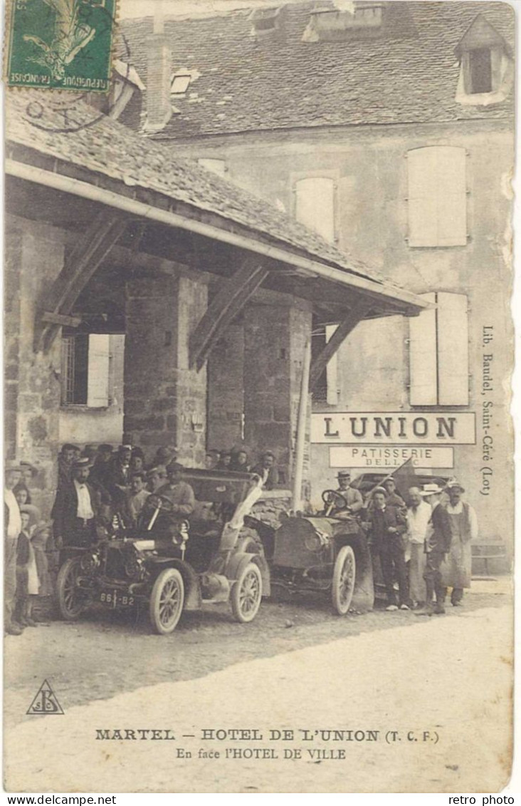 D 46 (Lot) Martel – Hôtel De L’Union (T.C.F.), Automobiles - Altri & Non Classificati