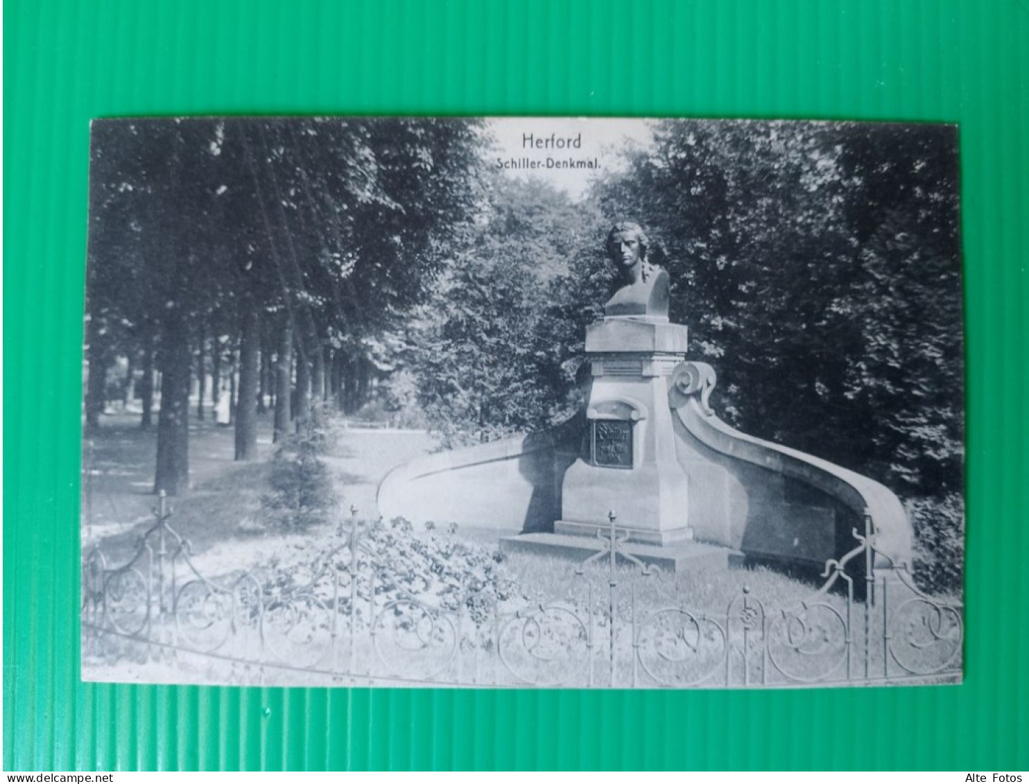 Alte AK Ansichtskarte Postkarte Herford Schiller Denkmal Nordrhein Westfalen Deutsches Reich Deutschland Alt Old Karte - Herford