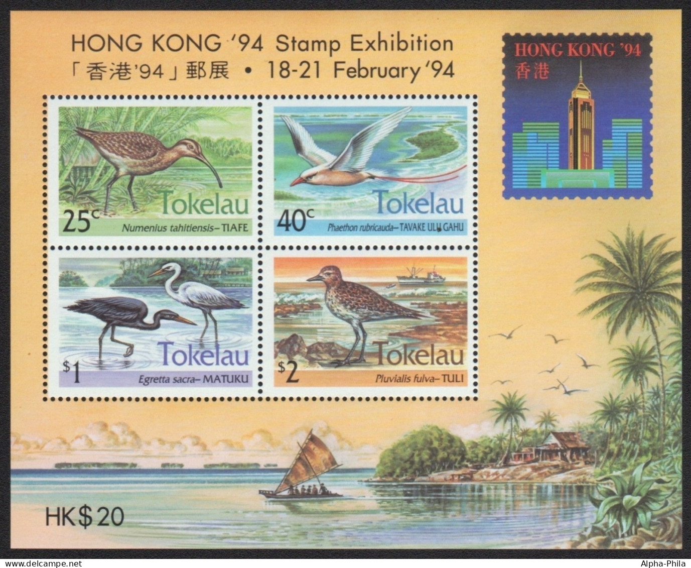 Tokelau 1994 - Mi-Nr. Block 2 ** - MNH - Vögel / Birds - Tokelau