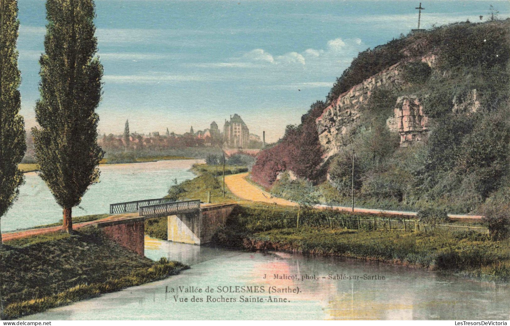 FRANCE - Solesmes - Vue Des Rochers Sainte Anne - Colorisé - Carte Postale Ancienne - Solesmes