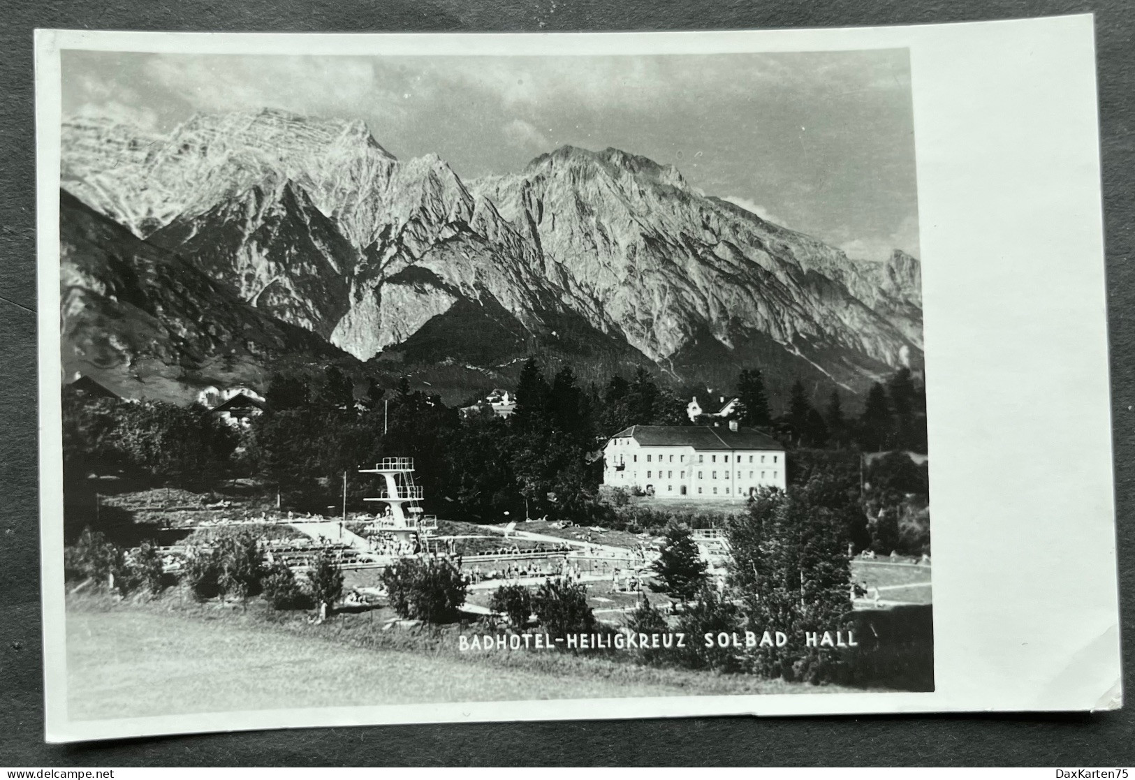SOLBAD HALL Badhotel Heiligkreuz/ Schwimmbad Mit Sprungturm/ Fotokarte - Hall In Tirol
