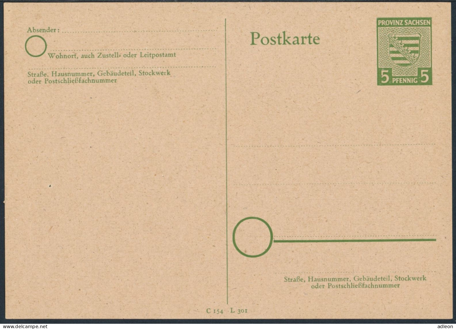 Zone Soviétique - Entier Postal / SBZ OPD Halle P9 ** - Postwaardestukken