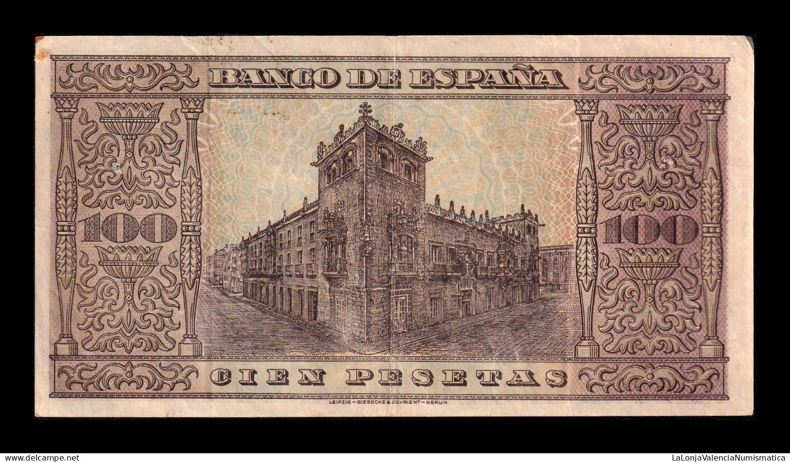 España Spain 100 Pesetas Burgos 1938 Pick 113 Serie A Mbc+/Ebc Vf+/Xf - 100 Peseten