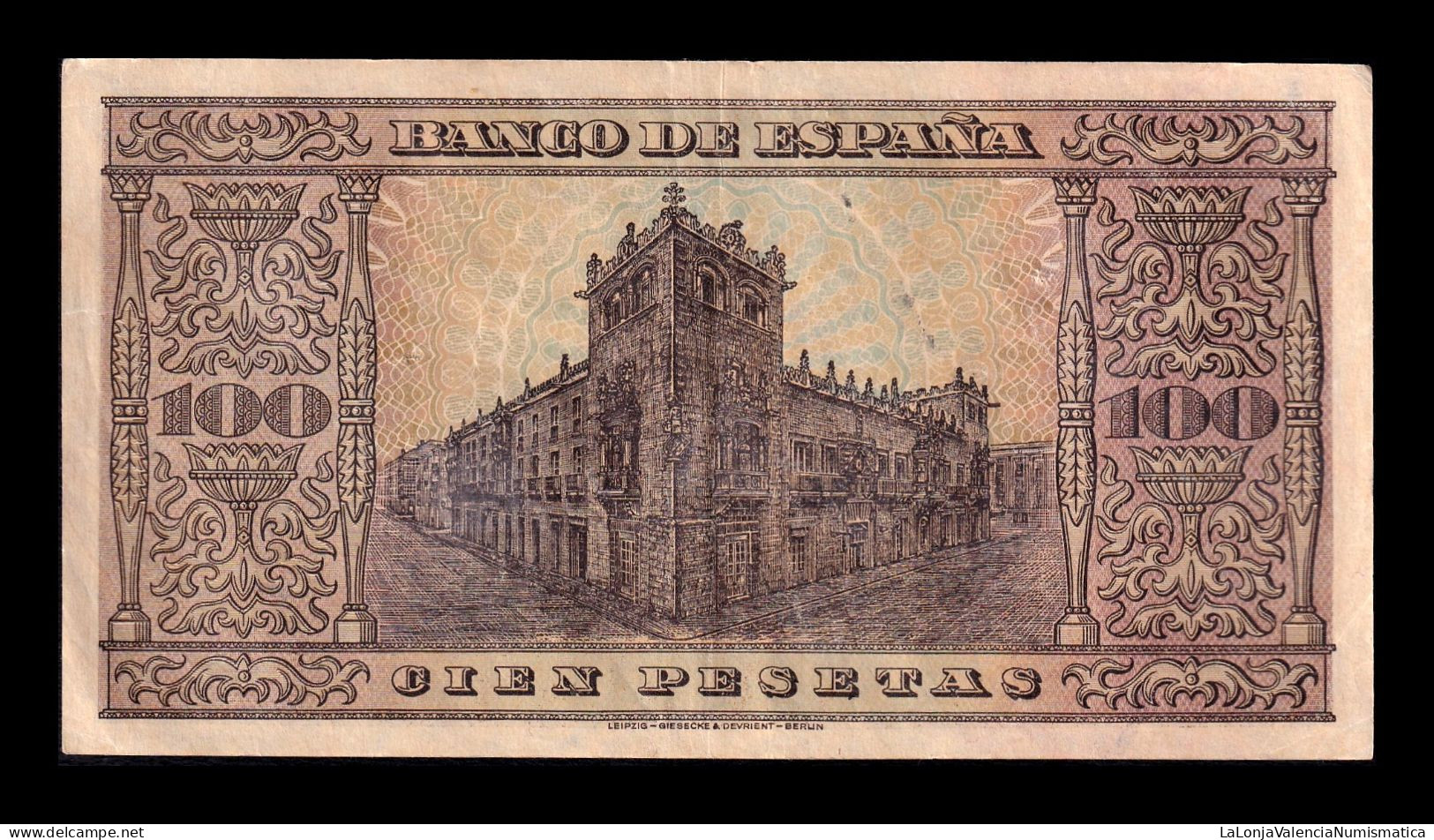 España Spain 100 Pesetas Burgos 1938 Pick 113 Serie A Mbc+/Ebc Vf+/Xf - 100 Pesetas