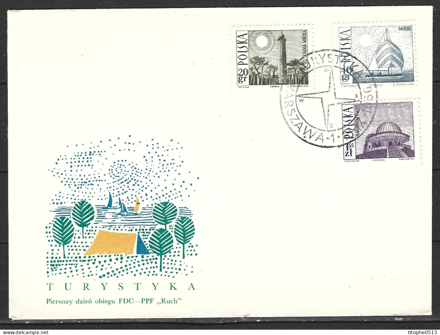 POLOGNE. N°1556 De 1966 Sur Enveloppe 1er Jour. Phare. - Farmacia