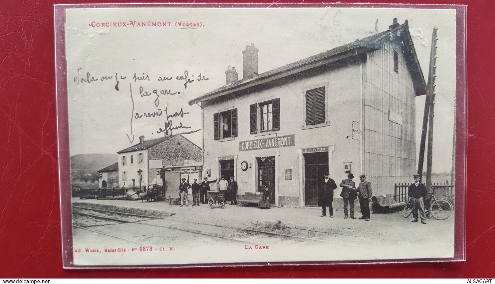 Corcieux -vanemont , La Gare , Voiturette De Livraison Planteur De Caiffa Bruyeres - Corcieux