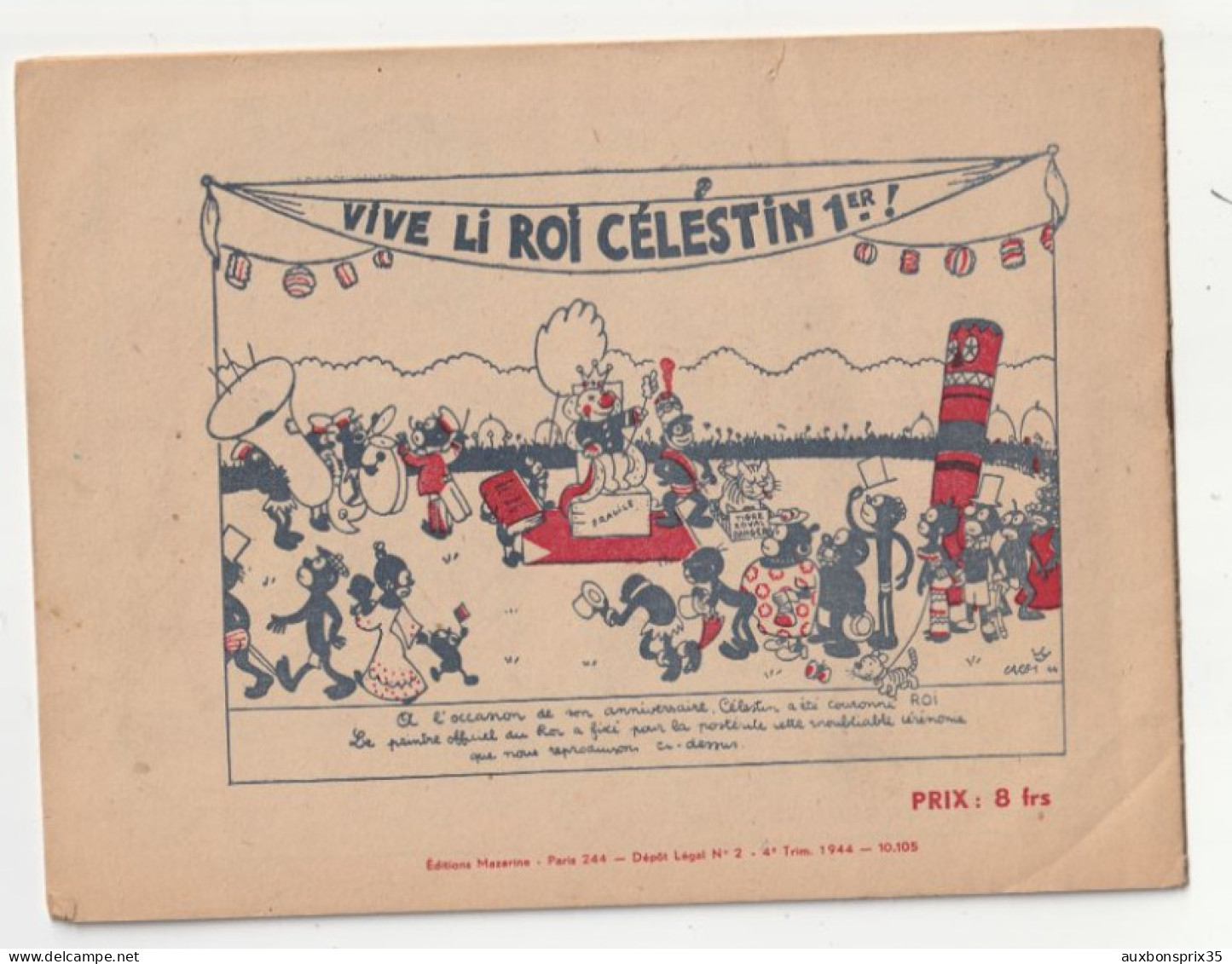 CELESTIN ET LE TRAIN MAGIQUE - DESSINATEUR CARBI - 1944 - Autres & Non Classés