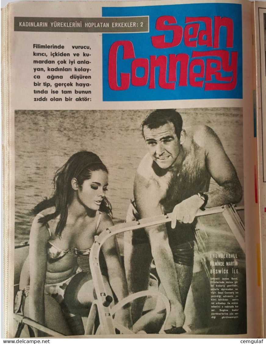 LIFE Magazine TURKISH EDITION (FASHION, CINEMA, NEWS,ADS) HAYAT 45/1966 ELKE SOMMER Centerfold Poster: POPPIES - Cinéma & Télévision