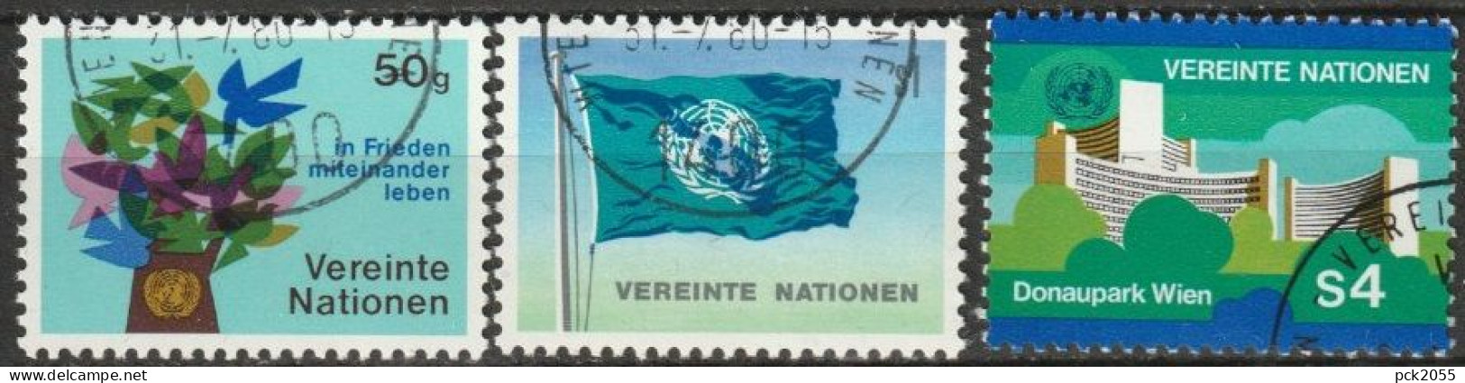 UNO Wien 1979 Mi-Nr.1 - 3 O Gest. ( 1737) Günstige Versandkosten - Gebraucht