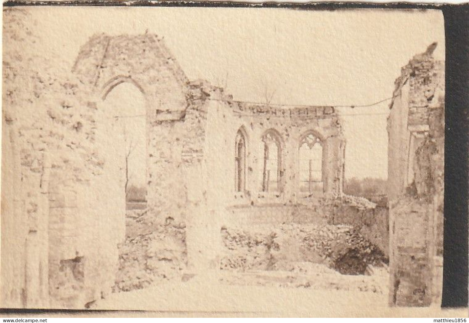 Photo 1916 NIEUCAPELLE (Nieuwkapelle, Diksmuide) - Les Ruines De L'église (A252, Ww1, Wk 1) - Diksmuide