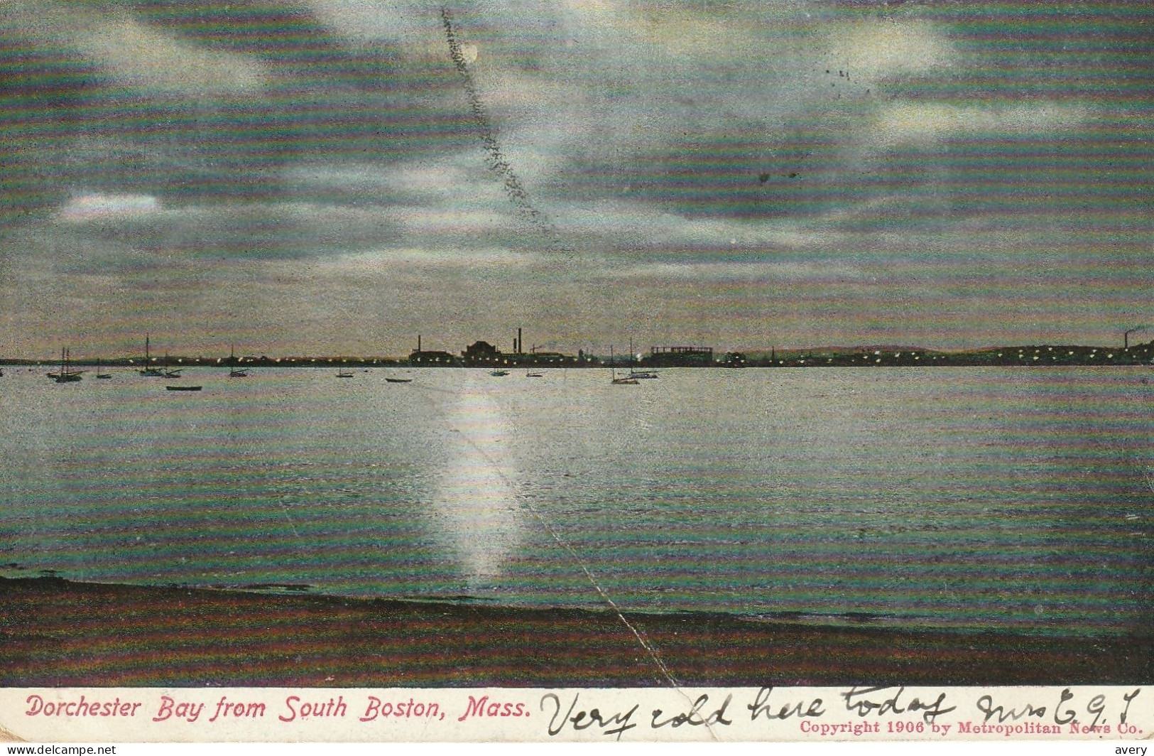 Dorchester Bay From South Boston, Massachusetts  Crease - Boston