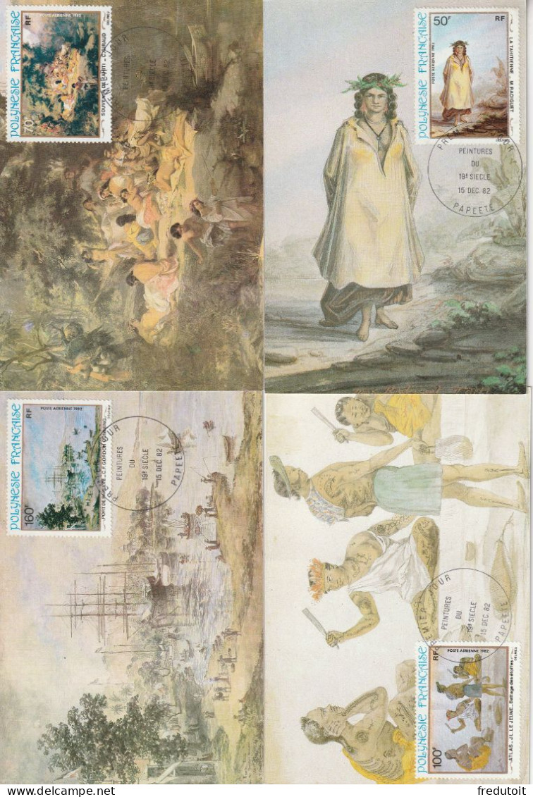 POLYNESIE - Cartes Maximum - PA N°170/3 (1982) : Peintures - Maximum Cards
