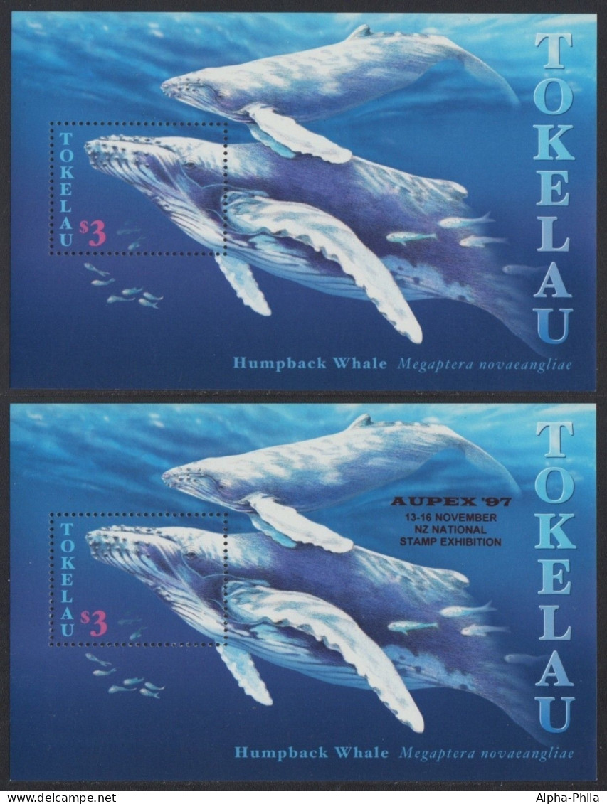 Tokelau 1997 - Mi-Nr. Block 11 & 11 I ** - MNH - Wale / Whales - Tokelau