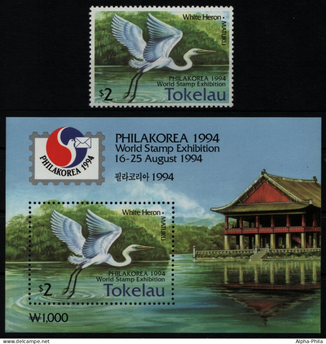 Tokelau 1994 - Mi-Nr. 200 I & Block 3 ** - MNH - Vögel / Birds - Tokelau