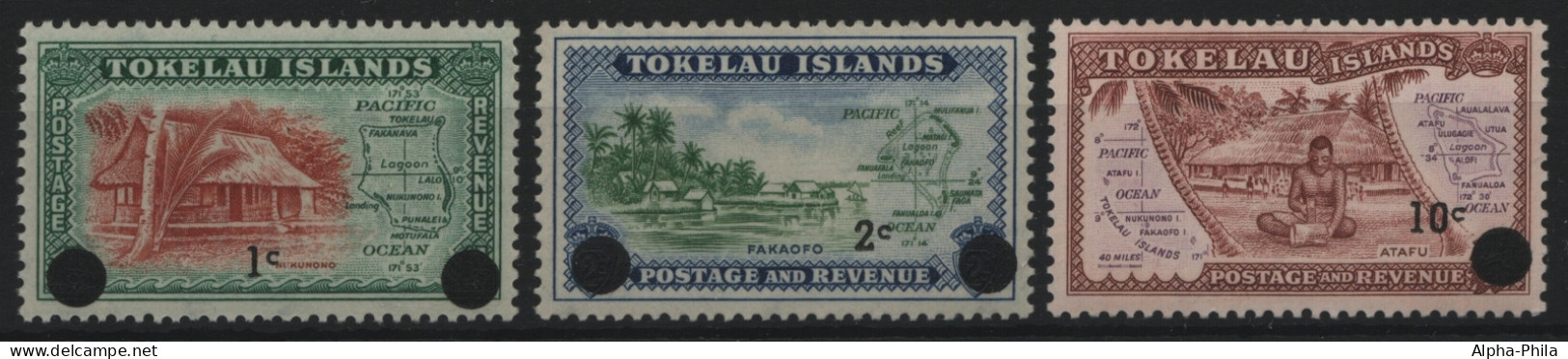 Tokelau 1967 - Mi-Nr. 6-8 ** - MNH - Freimarken / Definitives - Tokelau