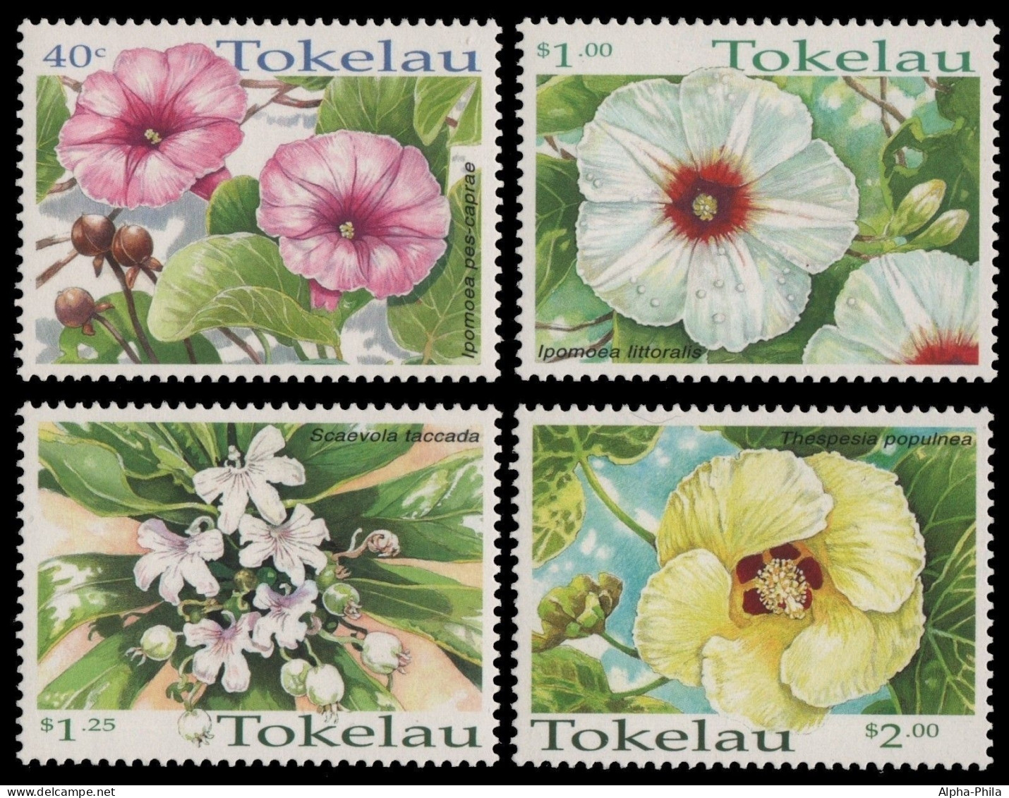 Tokelau 1998 - Mi-Nr. 271-274 ** - MNH - Blumen / Flowers - Tokelau