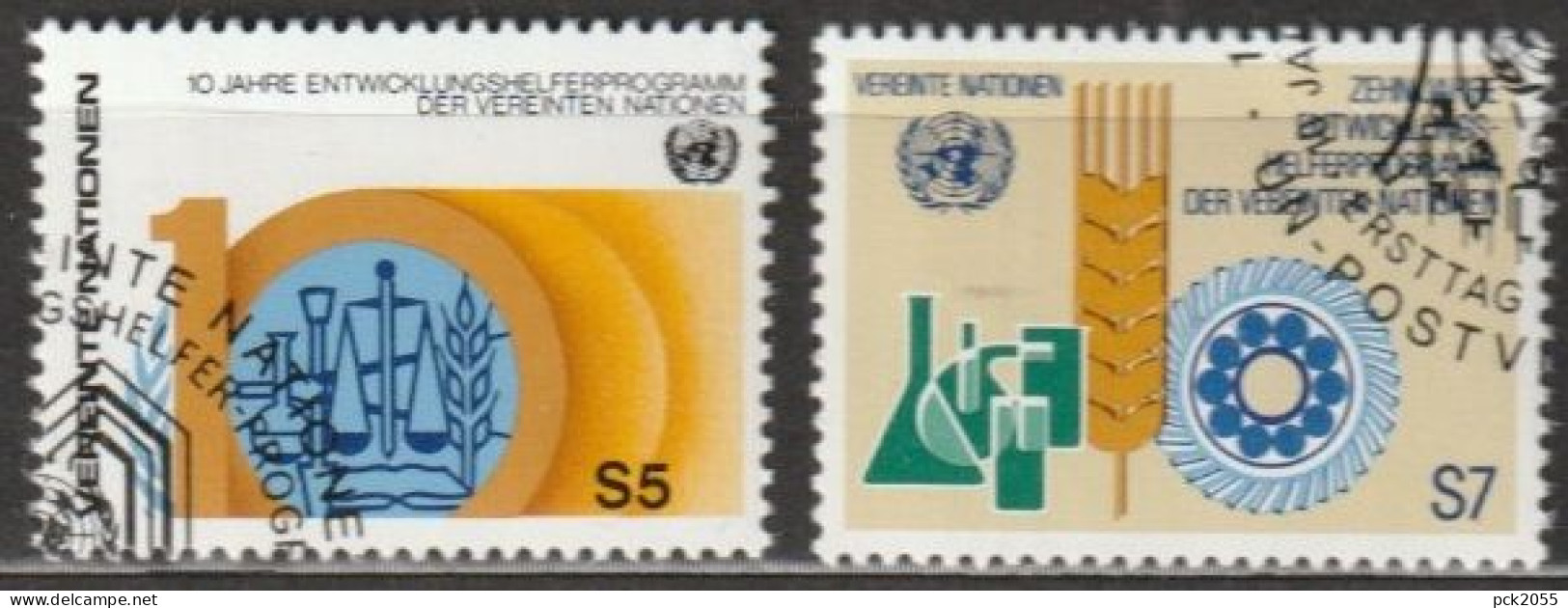 UNO Wien 1981 MiNr.21 - 22 O Gest. Entwicklungshelfer-Programm Der UNO( 1781 ) - Used Stamps