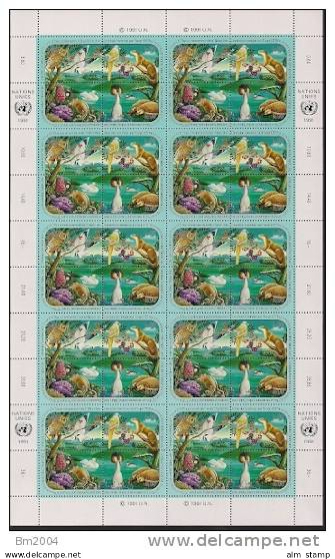 1991 UNO Genf Sheet Mi. 194-7 **MNH  Wirtschaftskommission Für Europa (ECE): Für Eine Bessere Umwelt. - Hojas Y Bloques