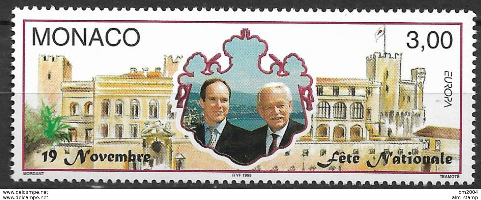 1998  Monaco   Yv.  2153 Mi. 2411 **MNH  Europa: Nationale Feste Und Feiertage - 1998