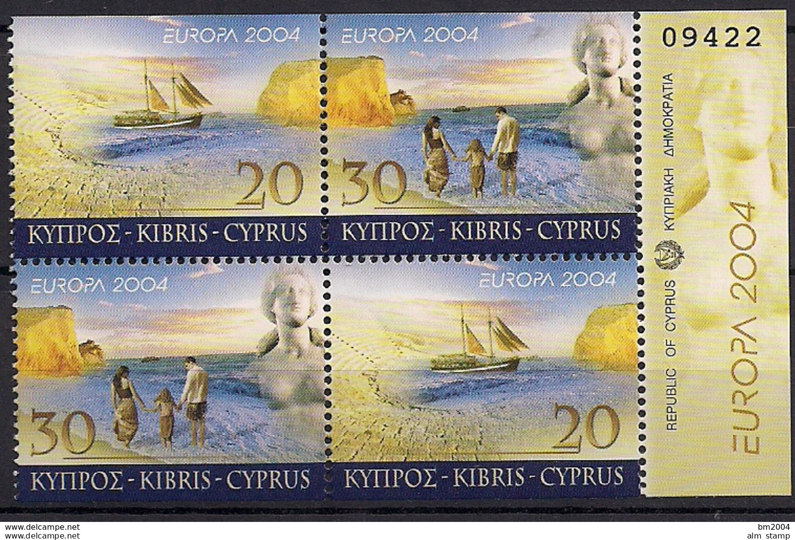 2004 Cyprus  Zypern Mi 1035-1364 DO DU   **MNH  Europa: Ferien - 2004