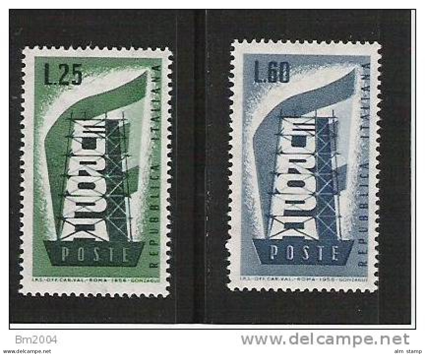 Italien    1956 Yv. 731-2 Mi.  973-4 ** MNH - 1956