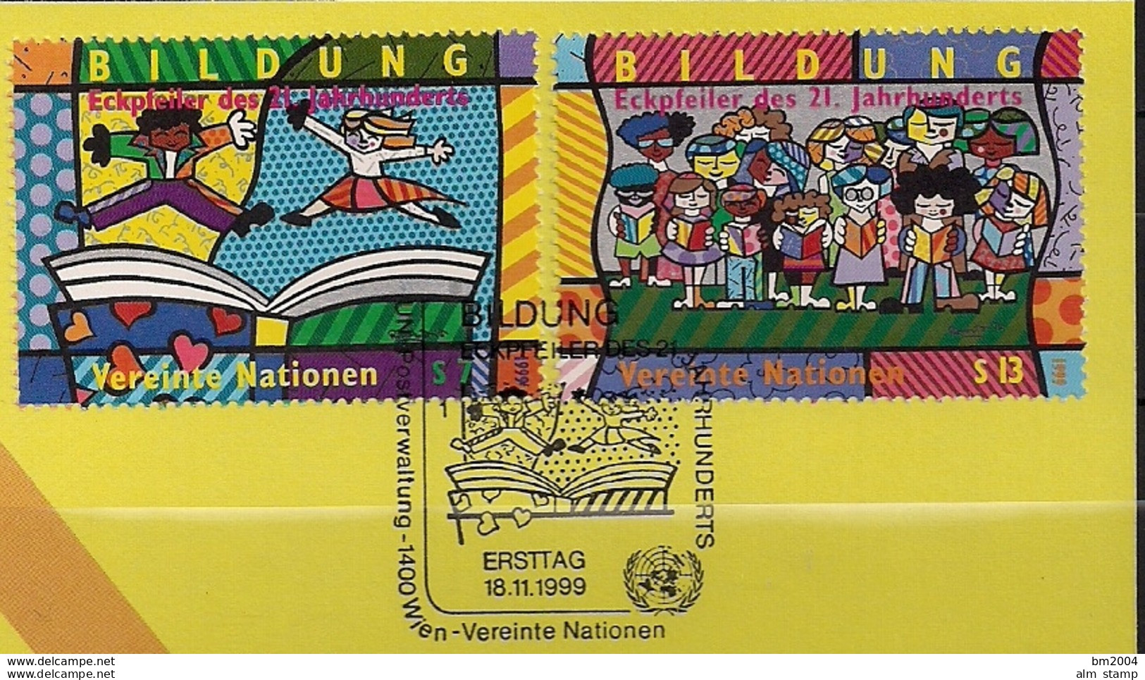 1999 UNO Wien Mi. 300-1 Used   Bildung - Eckpfeiler Des 21. Jahrhunderts - Used Stamps
