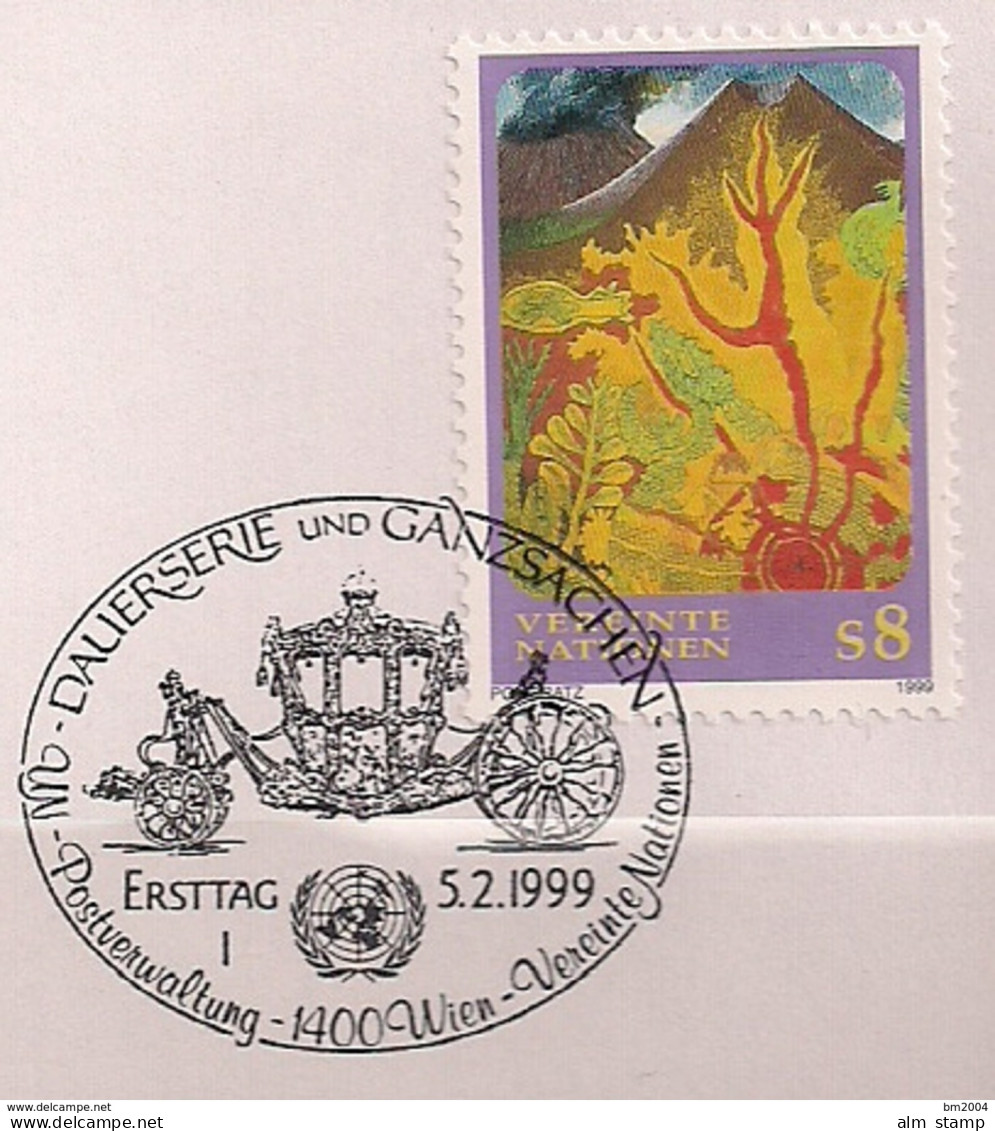 1999 UNO Wien Mi. 278 Used  Vulkanische Landschaft (Detail); Gemälde Von Peter Pongratz - Oblitérés