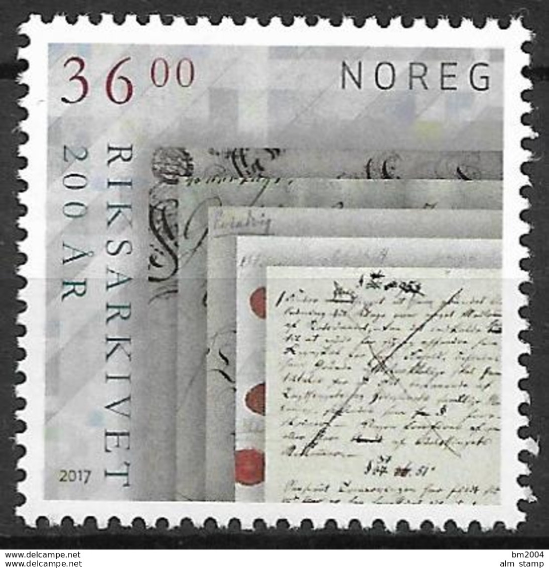 2017 Norwegen Mi.1937 **MNH   200 Jahre Reichsarchiv - Nuevos