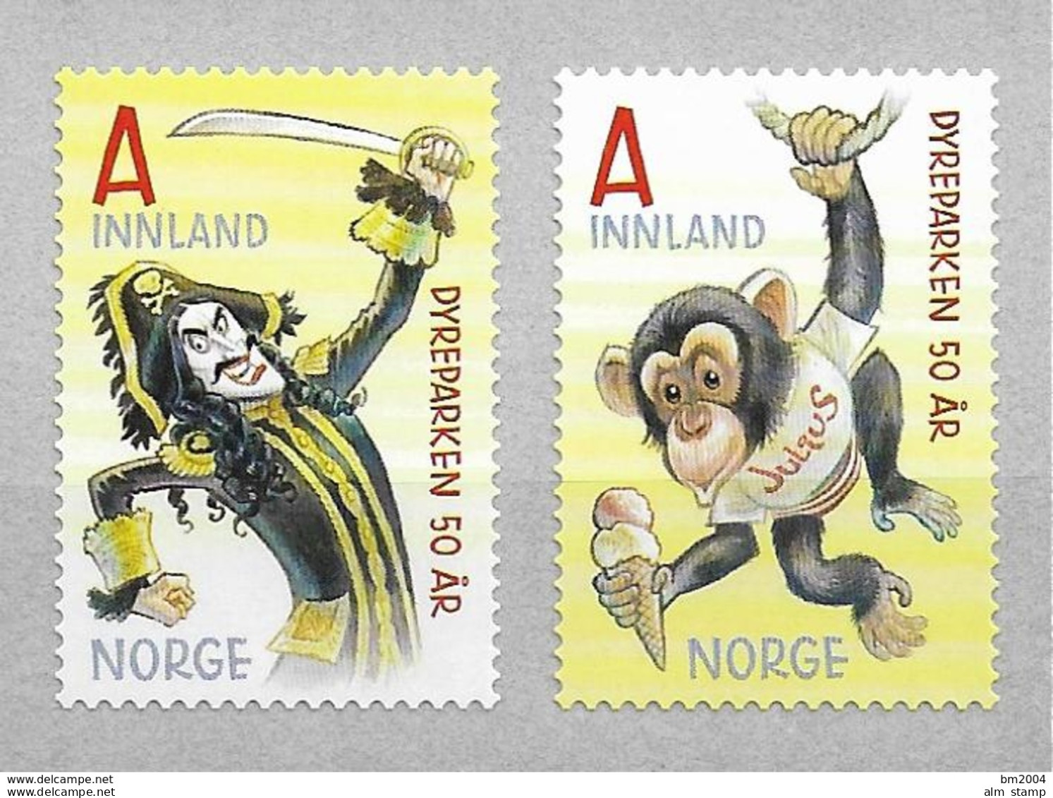 2016 Norwegen Mi.1914-5  **MNH   50 Jahre Tierpark Kristiansand - Ongebruikt