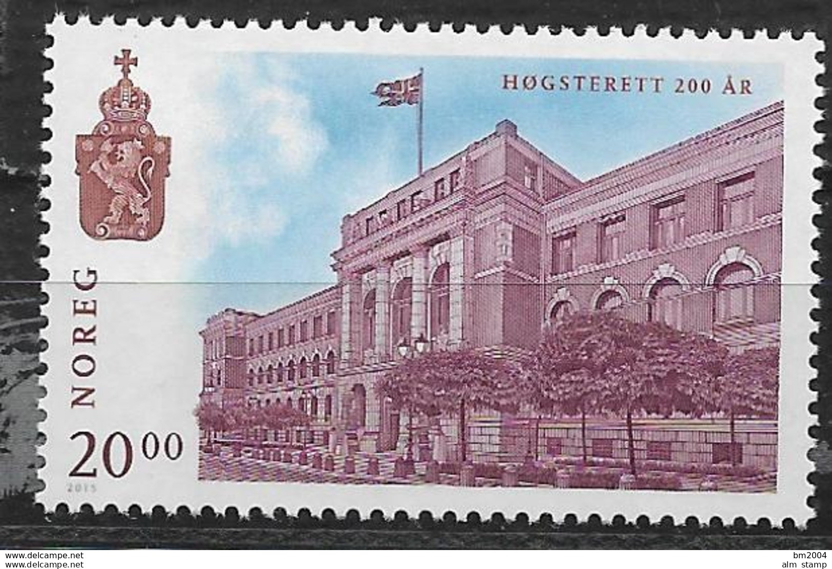 2015  Norwegen Mi. 1892 **MNH  200 Jahre Oberster Gerichtshof Von Norwegen - Ongebruikt