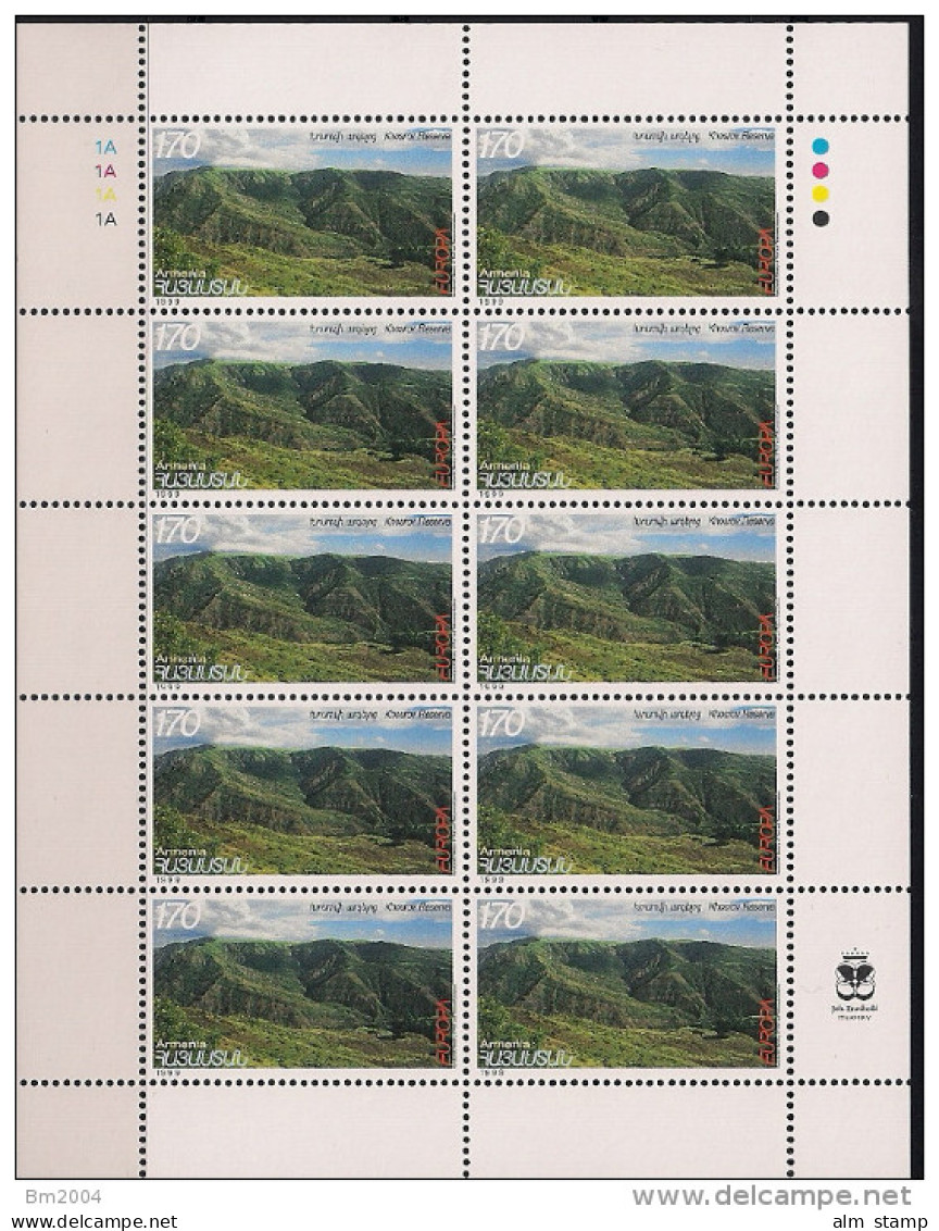 1999 Armenien  Armenia    Mi. 353-4**MNH  Europa: Natur- Und Nationalparks - 1999