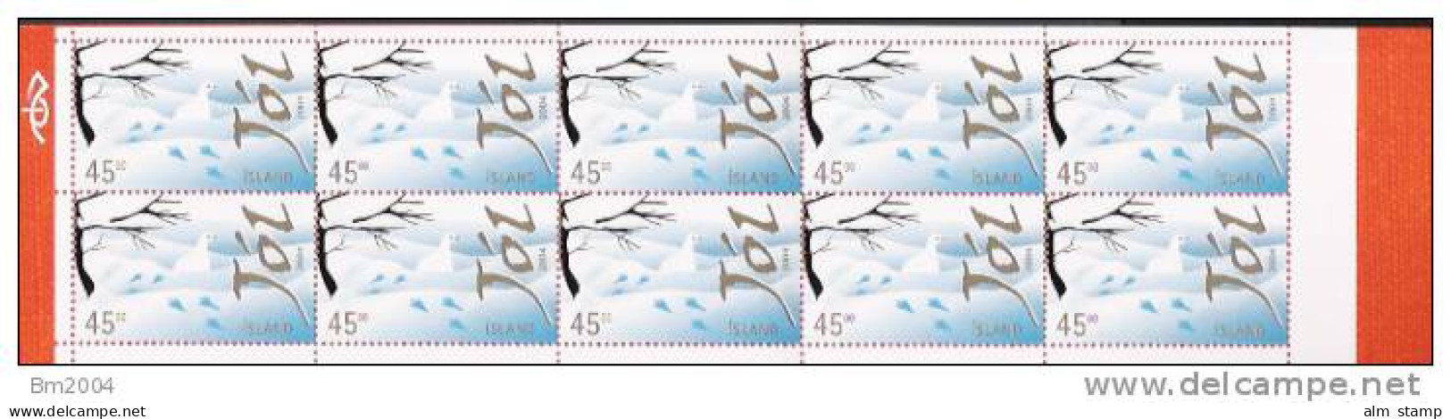 2004 Island Booklet  Mi. 1080-81** MNH  Weihnachten - Markenheftchen