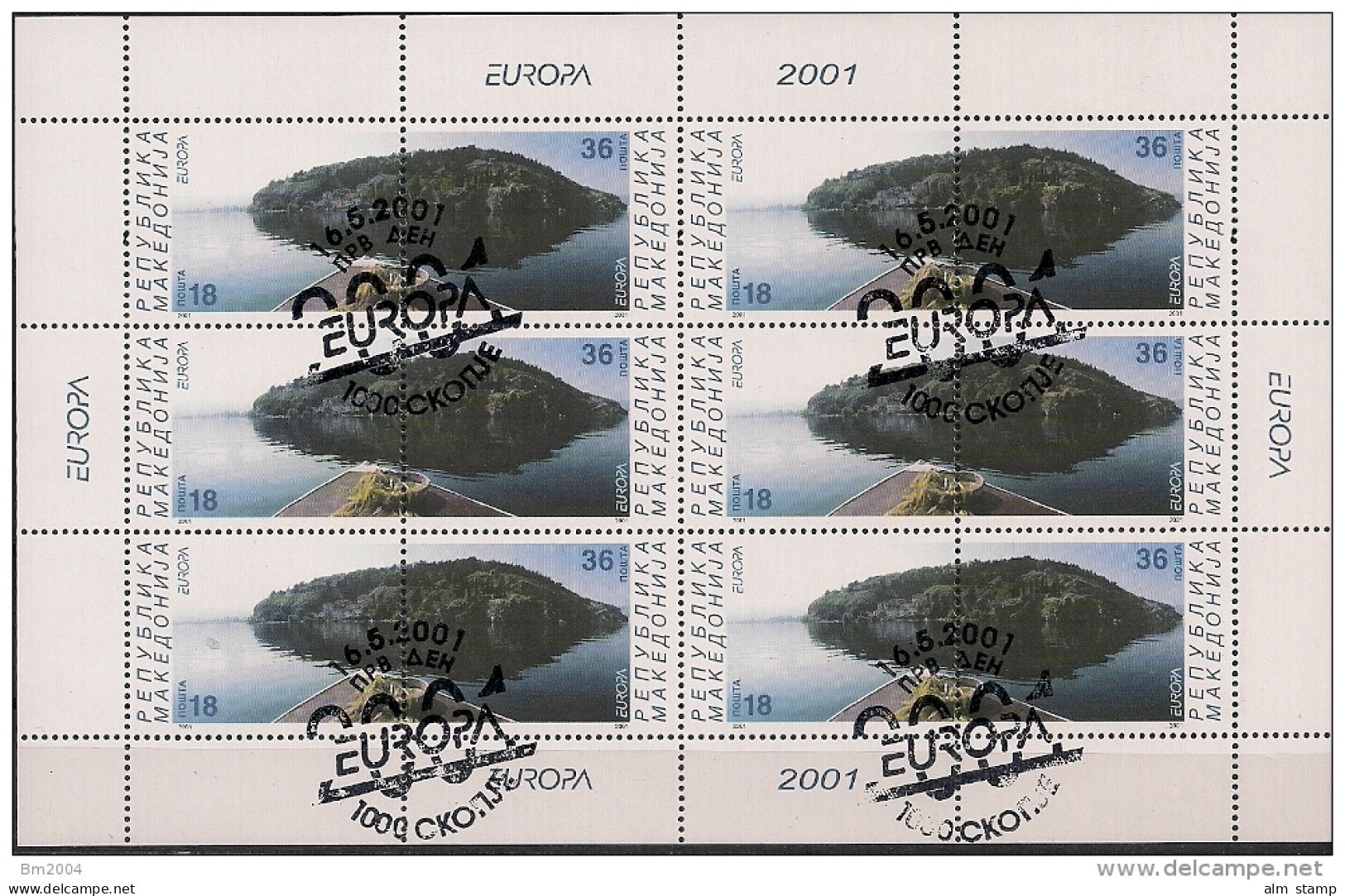 2001 Makedonien Macedoine  Mi.  228-9 Used   Sheet  Europa - 2001