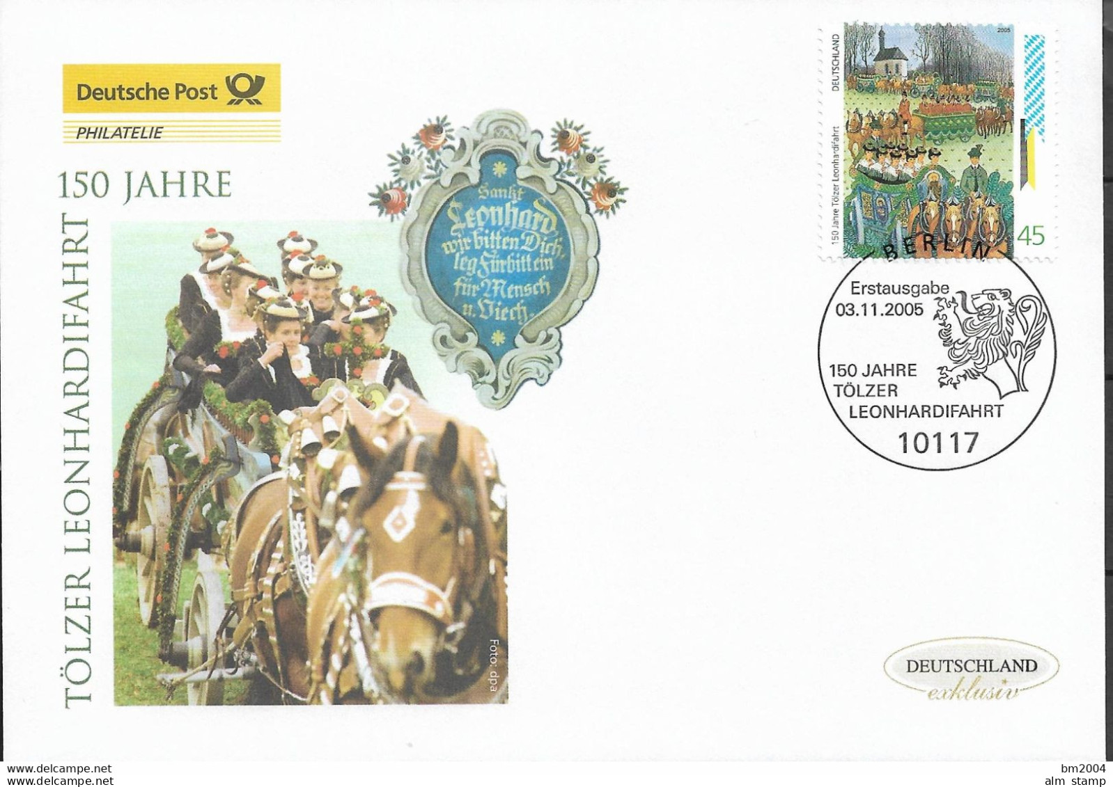 2005 Deutschland  Germany Mi. 2494 FDC   150 Jahre Tölzer Leonhardifahrt - 2001-2010