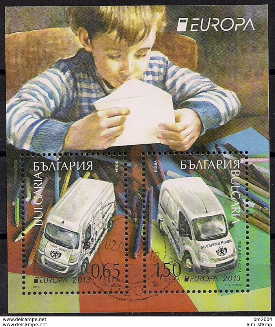 2013  BULGARIA/Bulgarien Mi. Bl. 370  Used   Europa: Postfahrzeuge. - 2013