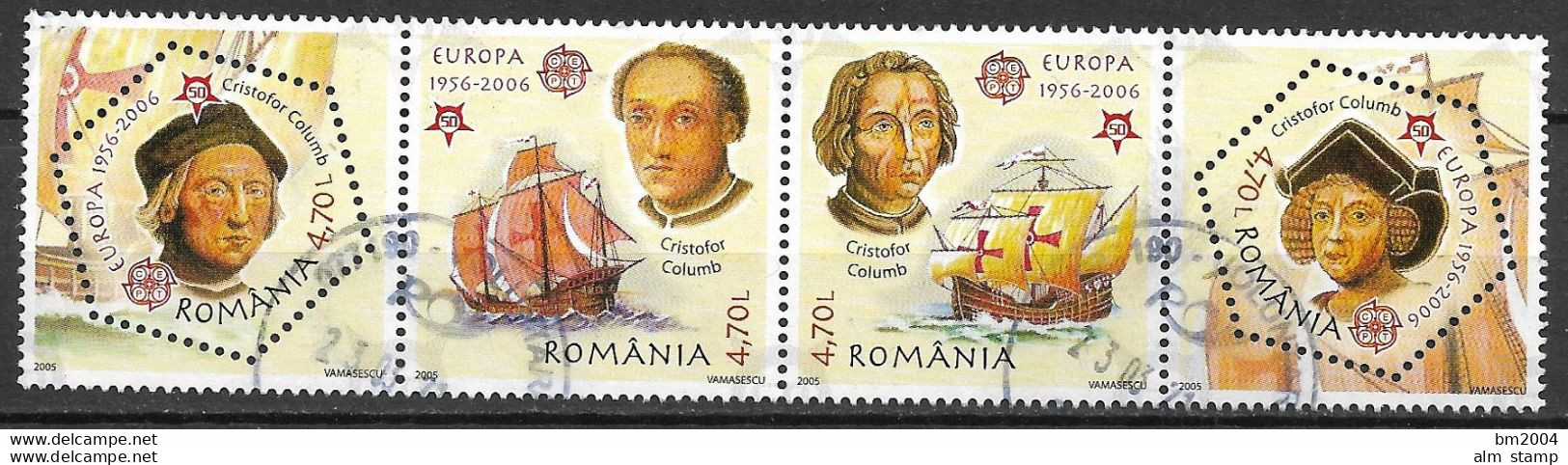 2005 Rumänien  Mi. 5974-7 Used   50 Jahre Europamarken - Gebraucht
