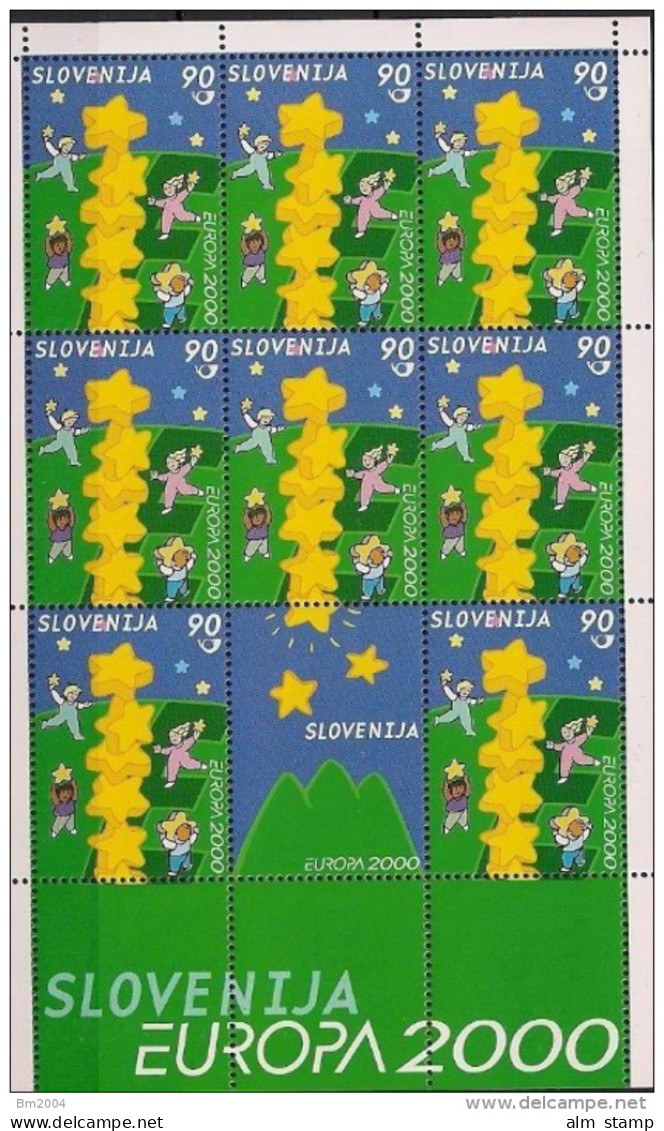 2000  Slowenien  Mi. 310 **MNH Europa  Kinder Bauen Sternenturm - 2000