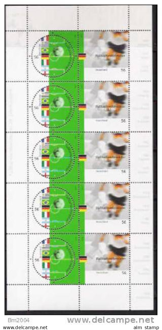 2002 Allem Fed. Deutschland  Mi 2258-9** MNH  Sheet  Fußballweltmeister Im 20. Jahrhundert - 2002 – South Korea / Japan