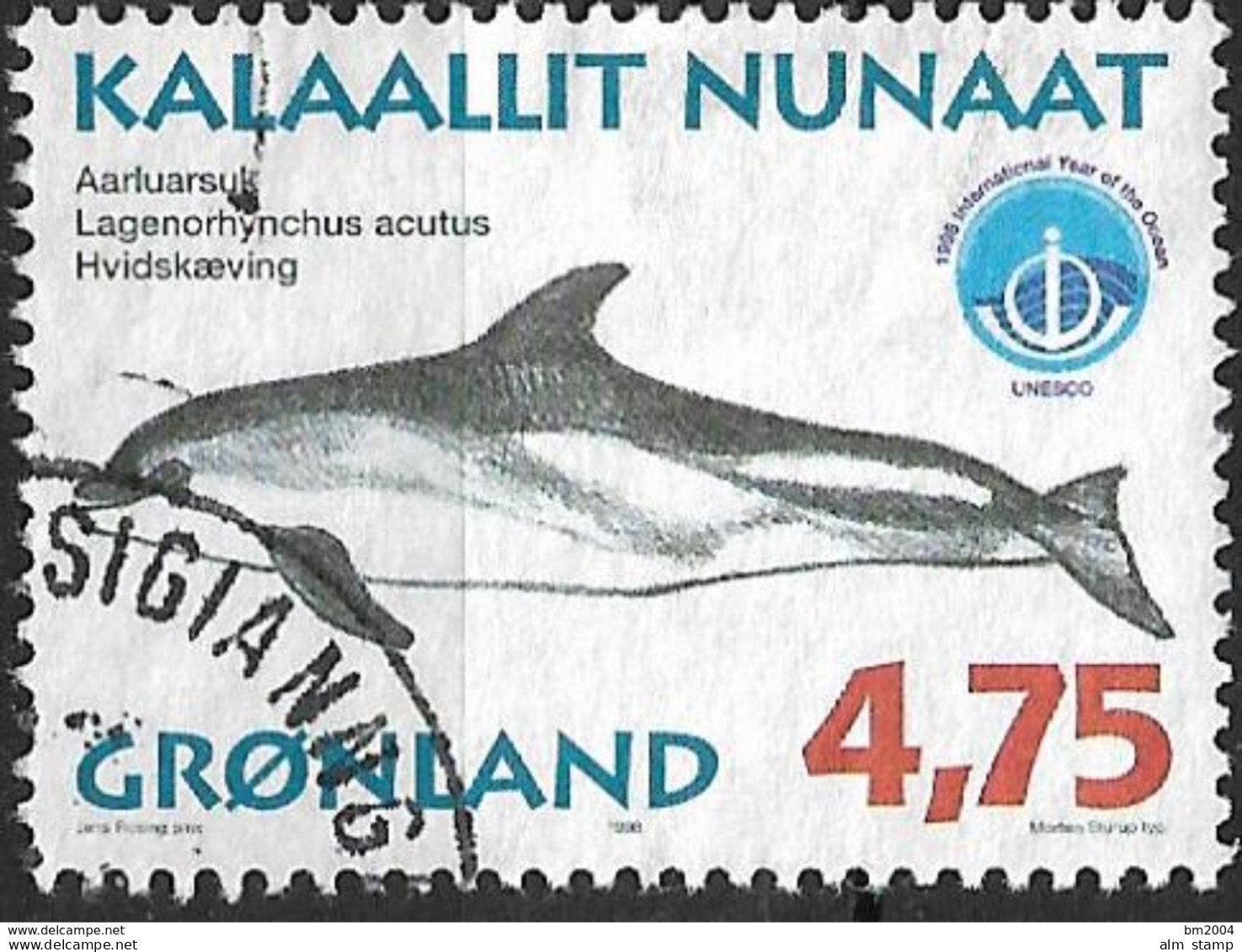 1998 Grönland Mi.322 Y  Used  Weißseitendelphin (Lagenorhynchus Acutus) - Usati