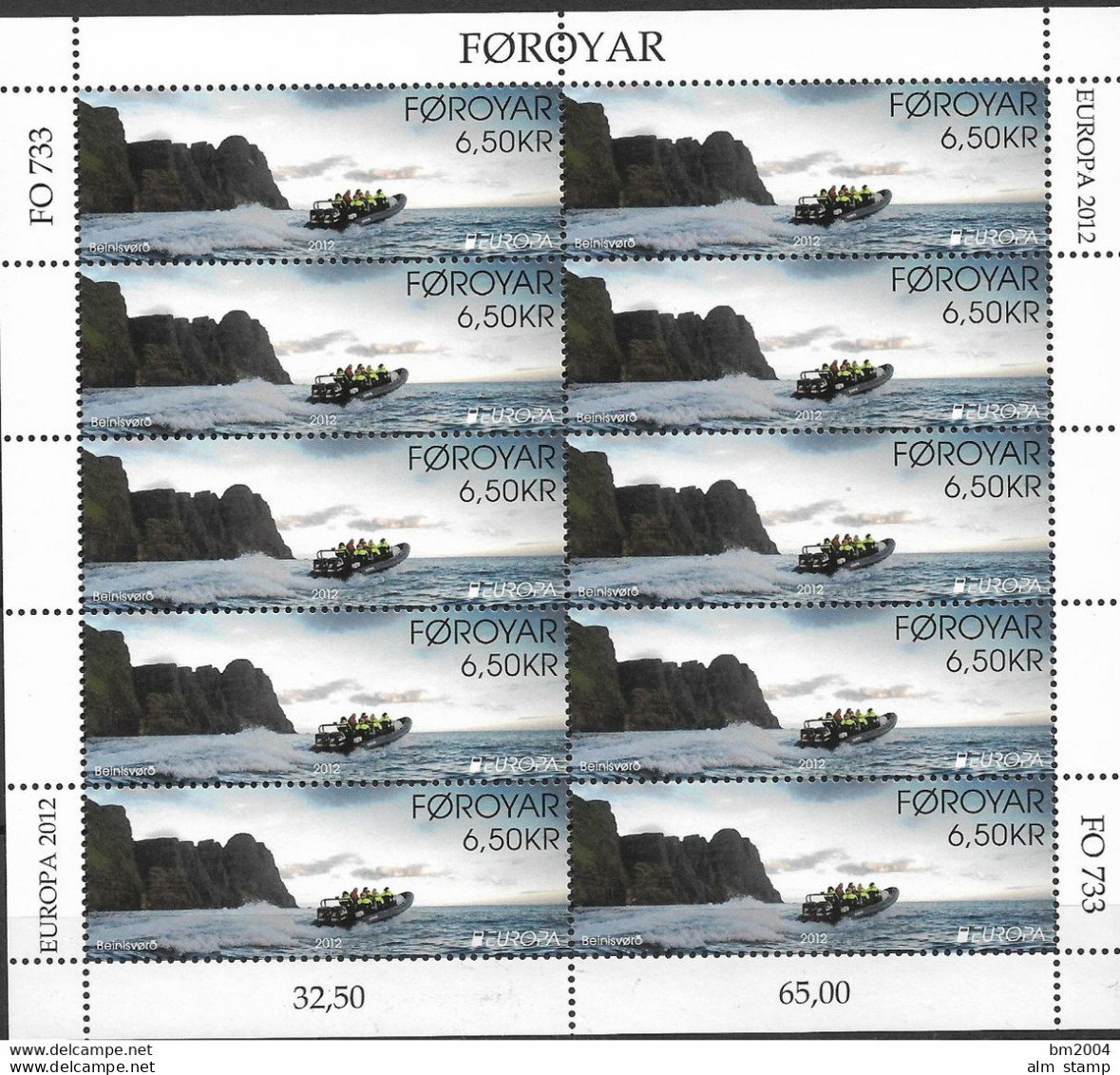 2012 Färöer   Mi. 753-4**MNH  Europa: Besuche - 2012