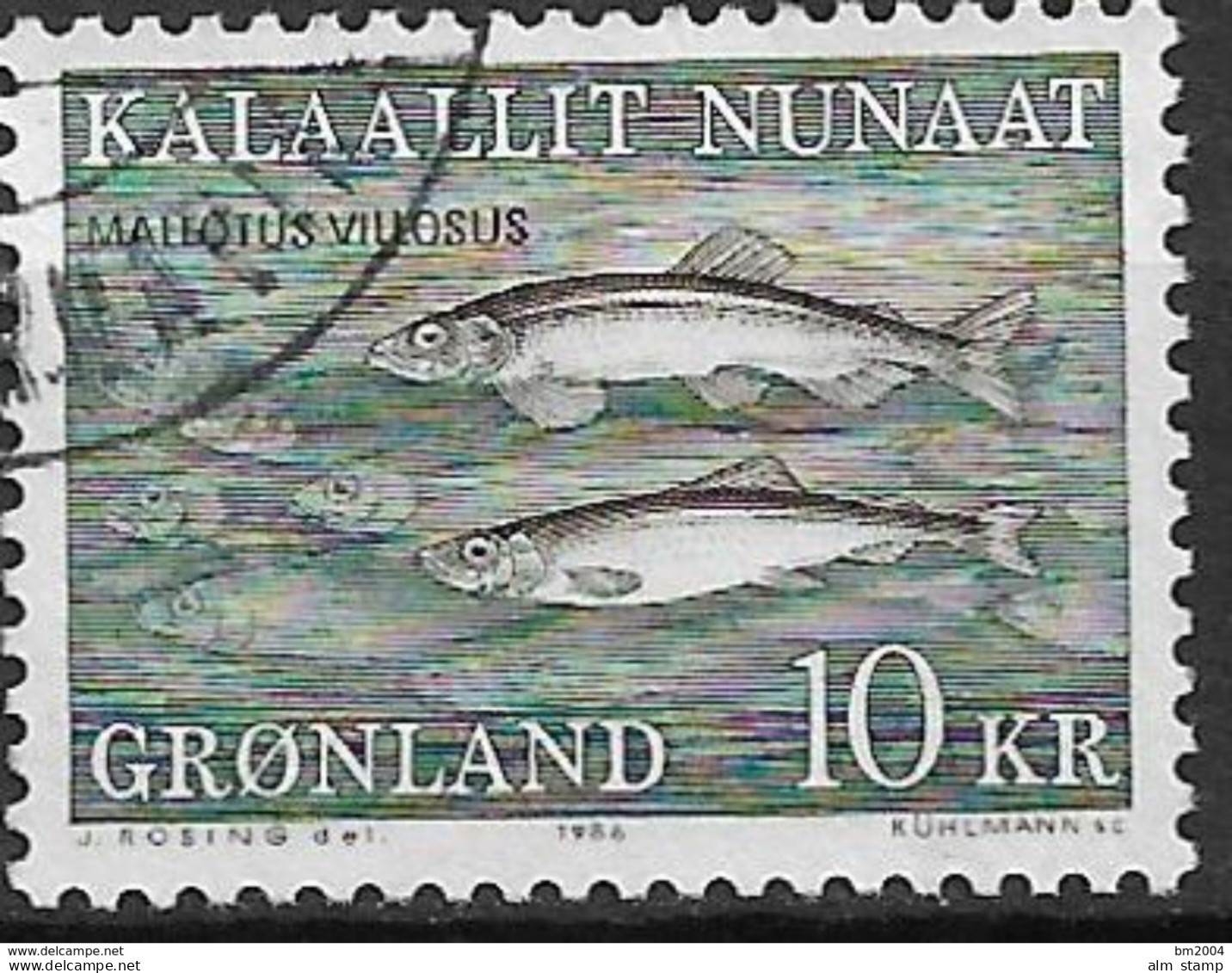 1986 Grönland Mi. 168 Used Lodde (Mallotus Villosus) - Gebruikt