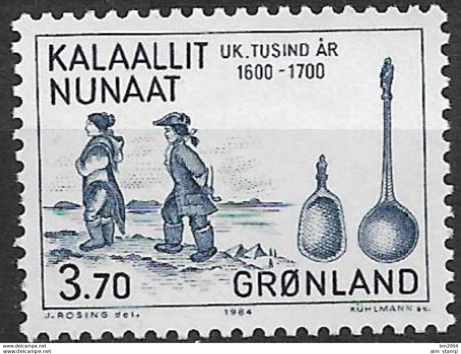 1984 Grönland Mi. 149 **MNH  Apostellöffel; Eskimofrau, Europäer - Unused Stamps