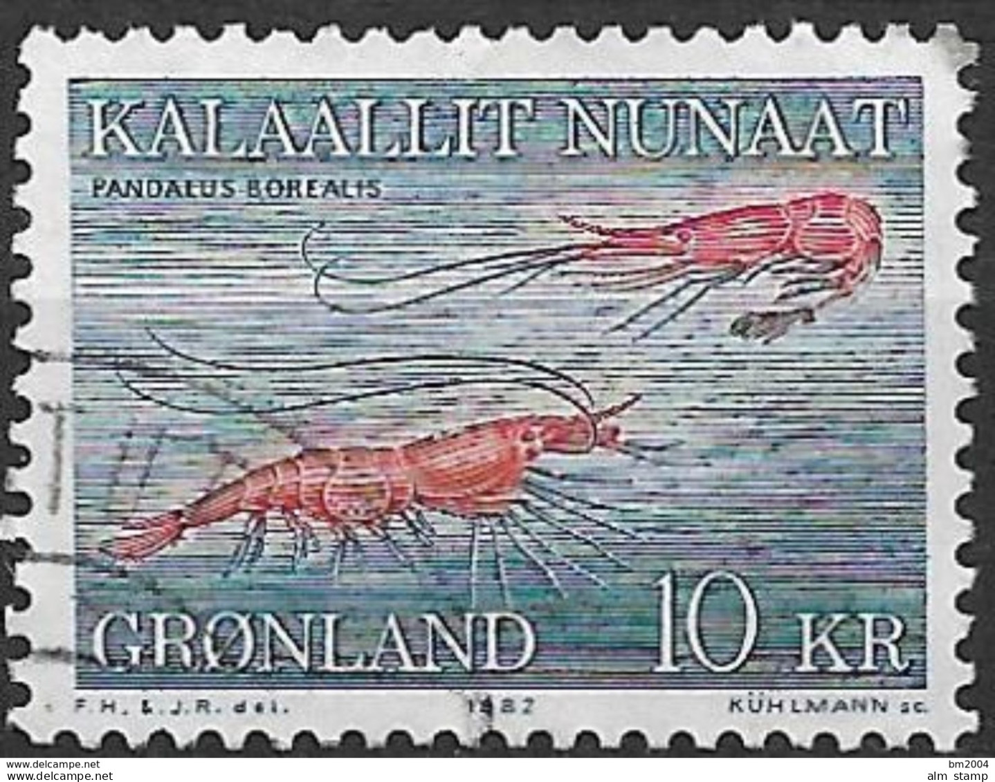 1982 Grönland Mi. 133 Used Tiefsee-Garnele (Pandalus Borealis) - Gebraucht