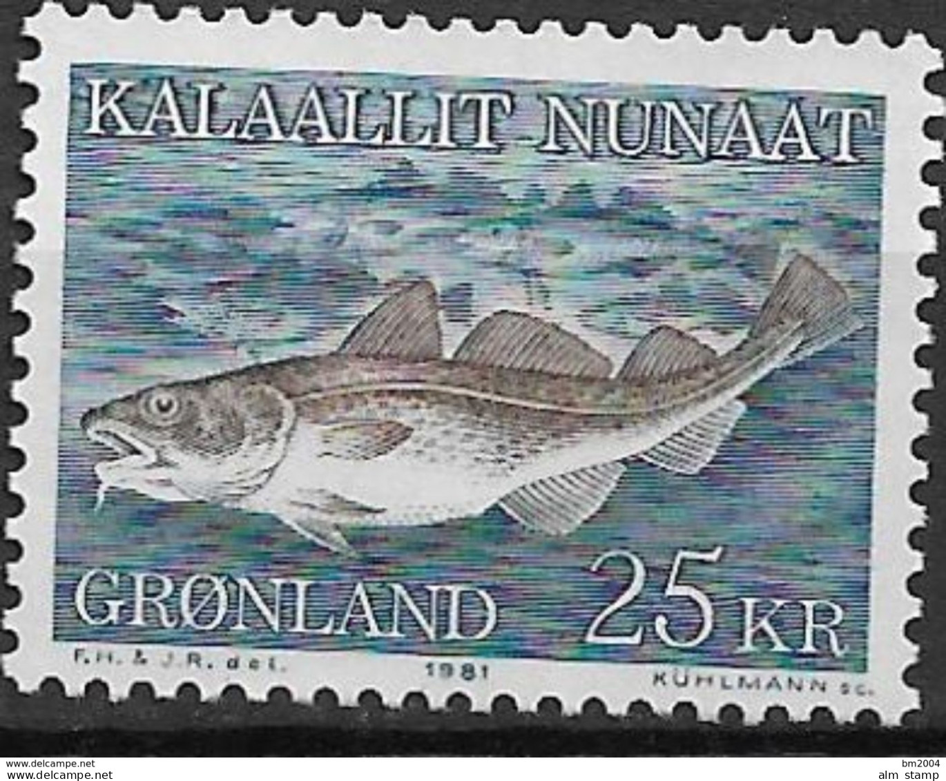 1981 Grönland Mi. 129 **MNH Dorsch (Gadus Morrhua) - Neufs