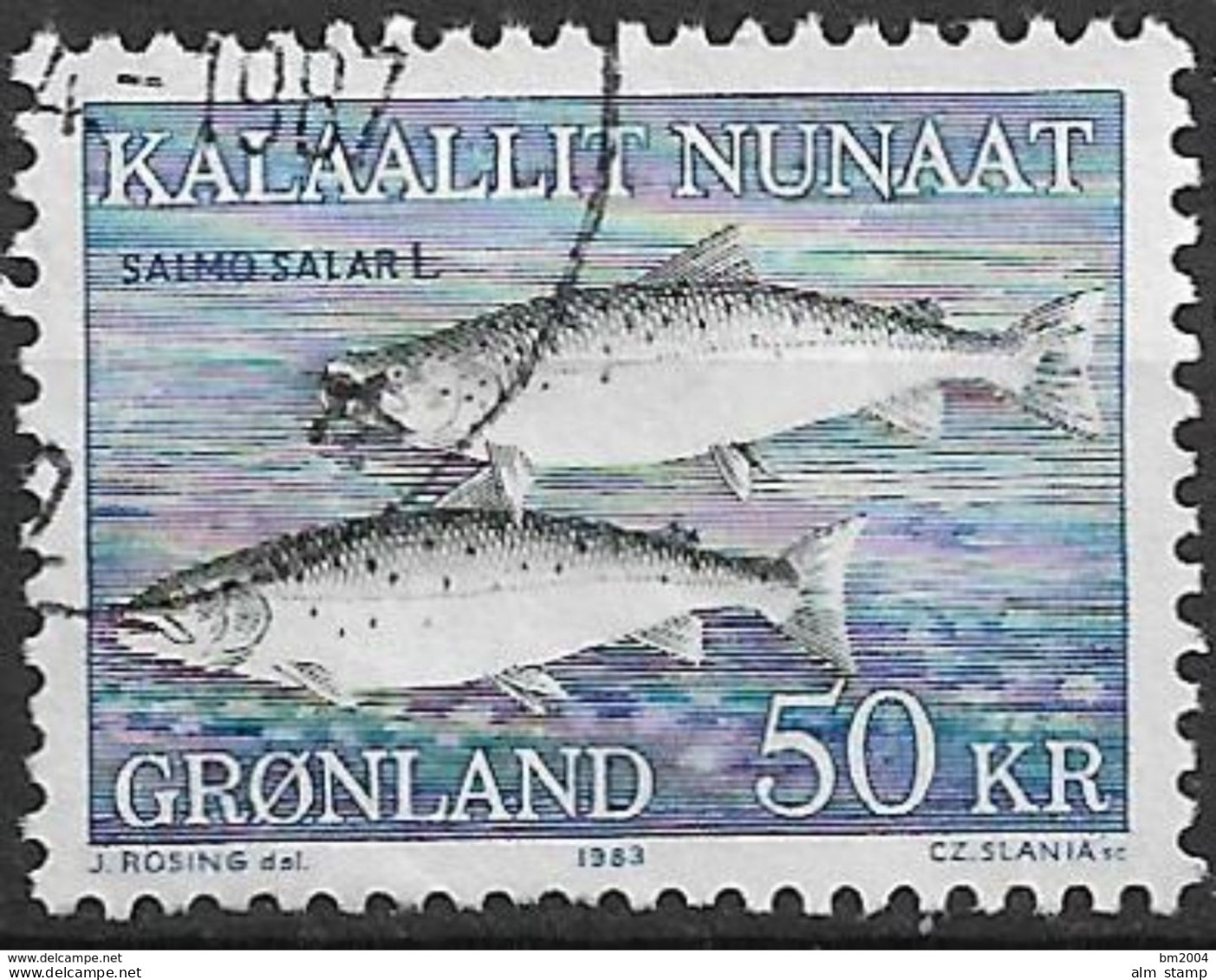 1983 Grönland Mi. 140 Used Atlantischer Lachs (Salmo Salar) - Gebruikt